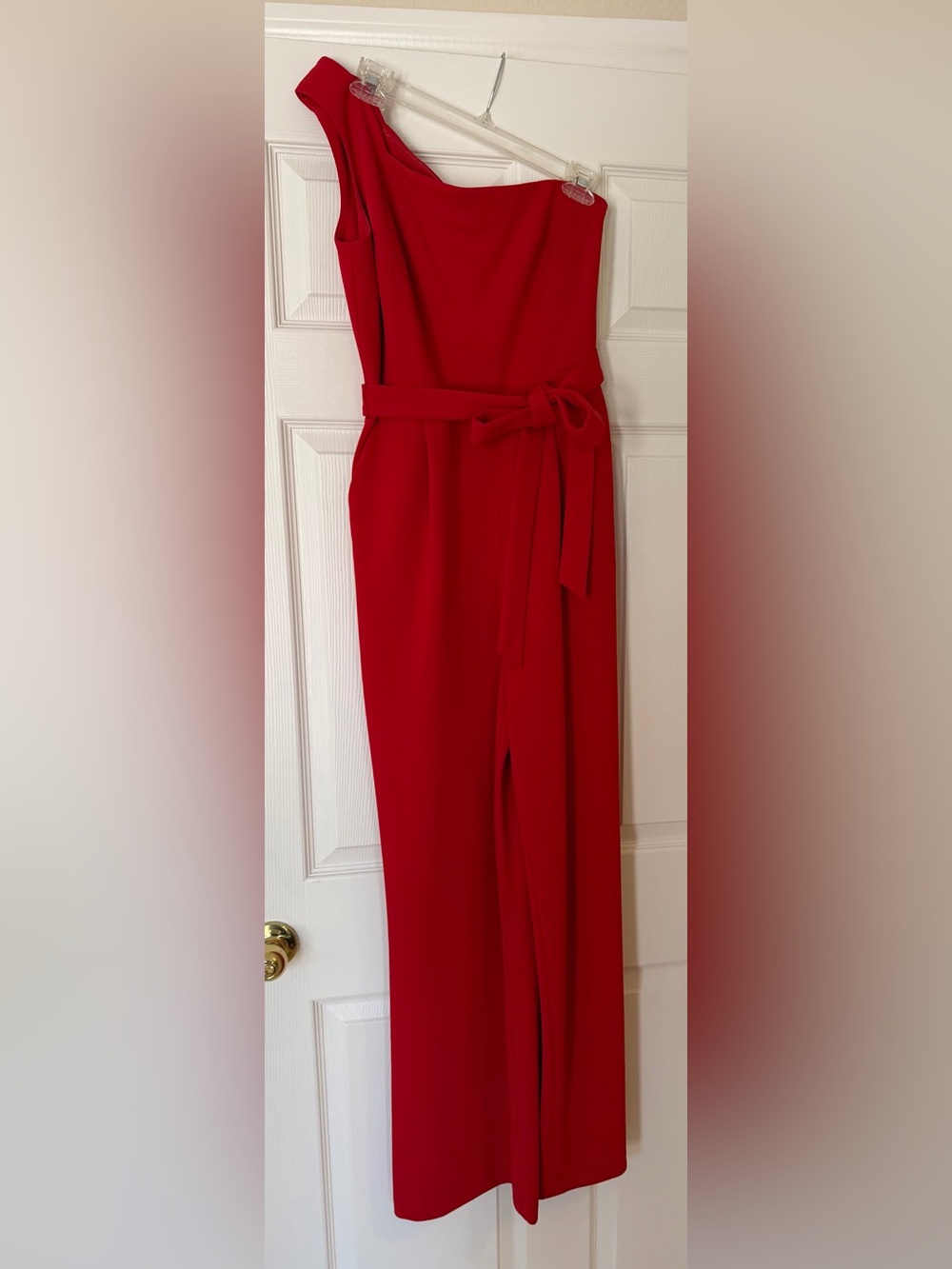 Calvin Klein Red Jumper with Tie Waist